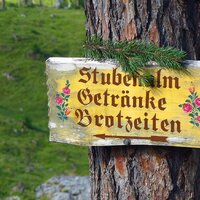 Wegweiser zu unserer Stubenalm am Watzmann